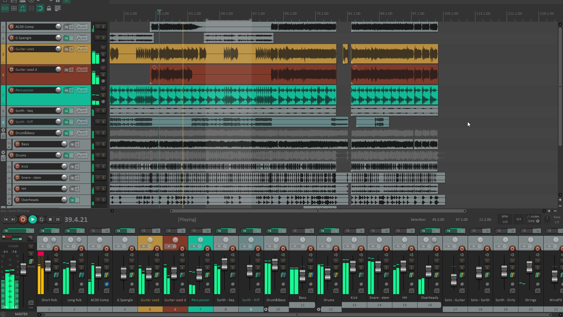 Reaper's interface.